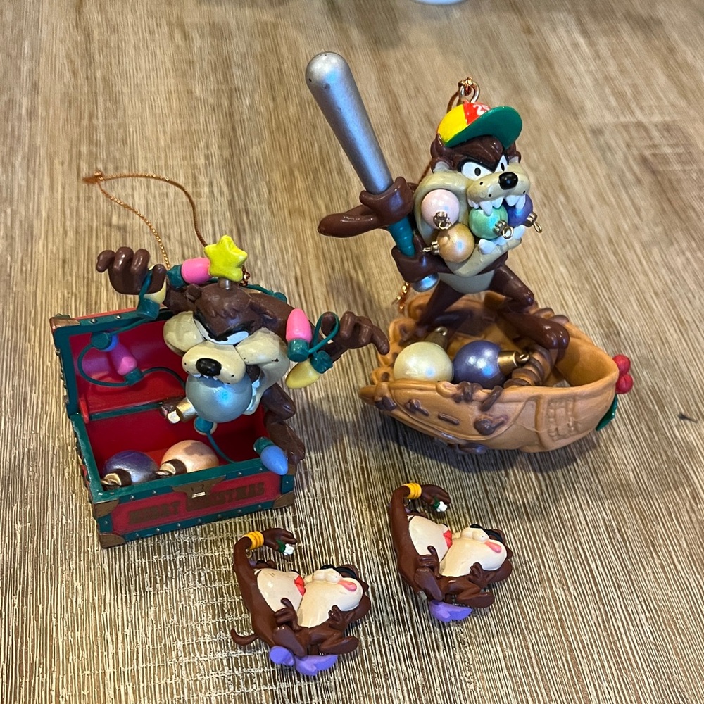 Vintage Hallmark Tasmania Devil Ornaments
